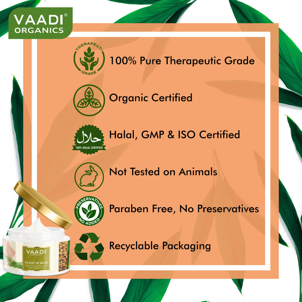 Vaadi Herbals Foot Scrub With Fenugreek & Lemongrass Oil
