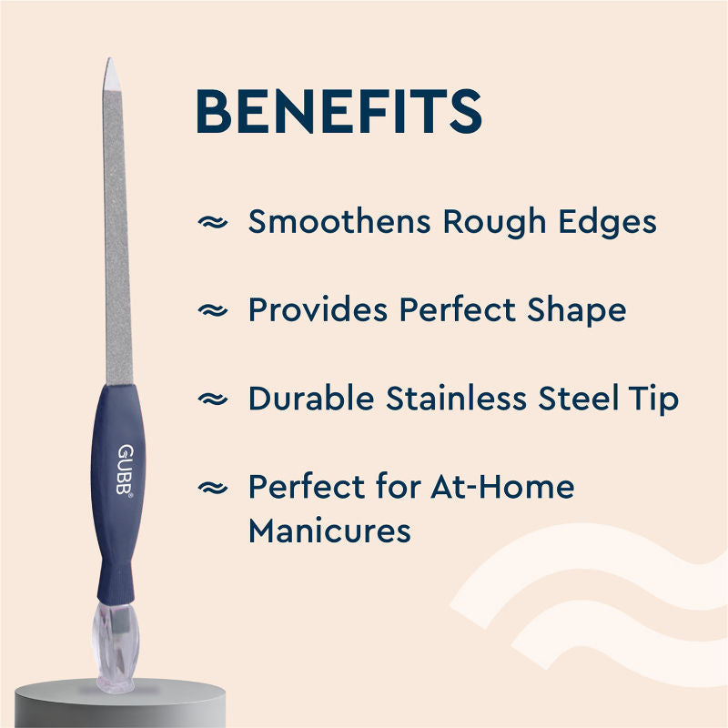 GUBB 2 In 1 Cuticle Trimmer and Nail File Manicure Tool