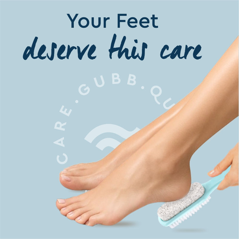 GUBB 2 In 1 Foot Brush With Pumice Stone For Dead Skin Removal