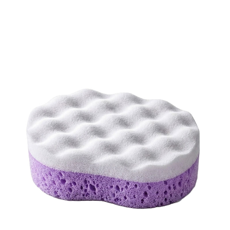 GUBB Adult & Baby Bath Sponge For Bathing- Loofah Sponge For Men & Women Purple & White Colour