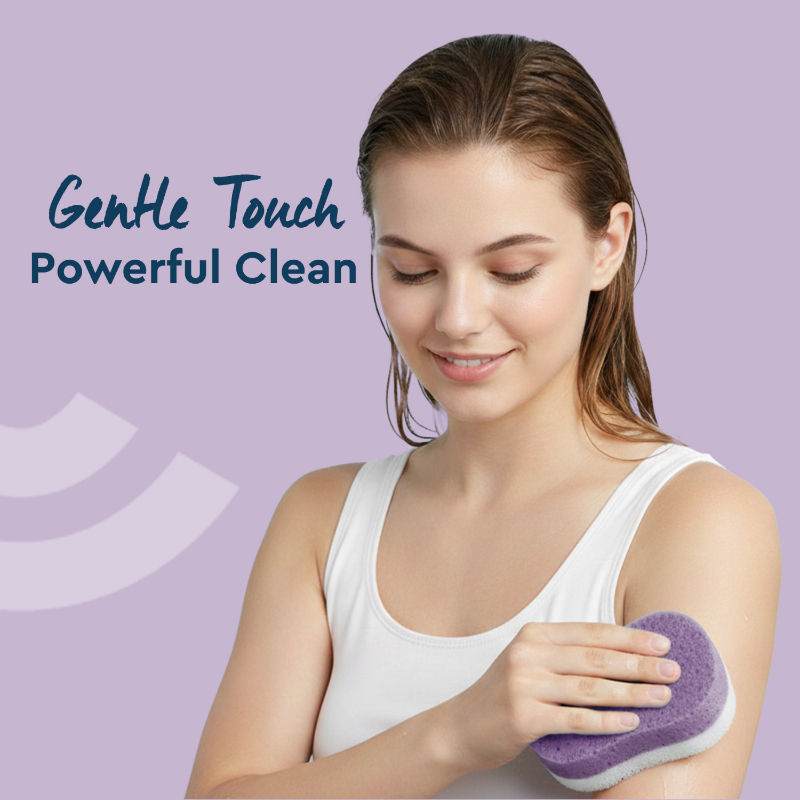 GUBB Adult & Baby Bath Sponge For Bathing- Loofah Sponge For Men & Women Purple & White Colour