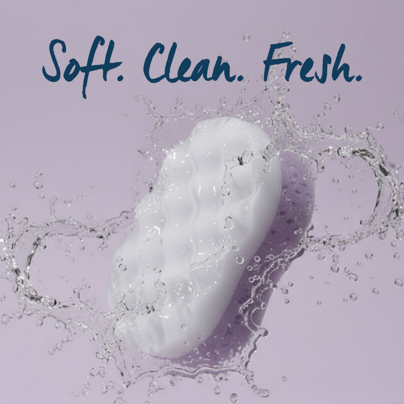 GUBB Adult & Baby Bath Sponge For Bathing- Loofah Sponge For Men & Women Purple & White Colour