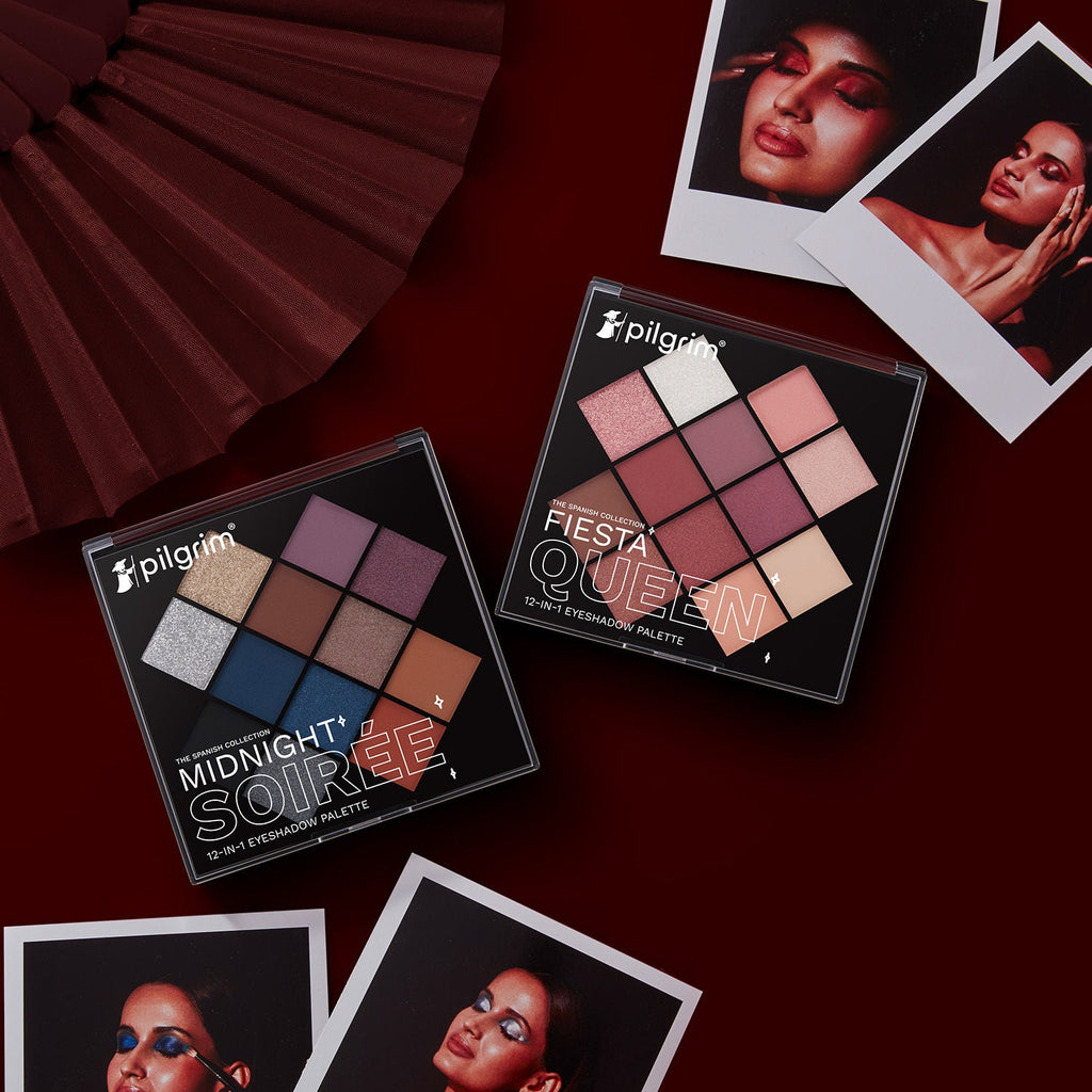 Pilgrim Eyeshadow Midnight Soiree 12-In-1 Highly Pigmented Shades