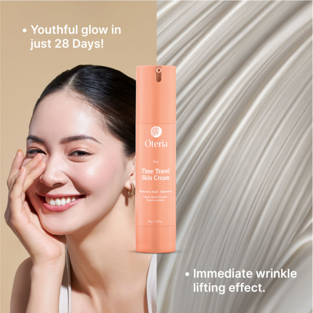 Oteria Time Travel Skin Cream 3% Hyaluronic Acid Reduces Fine Lines Wrinkles And Boosts Collagen