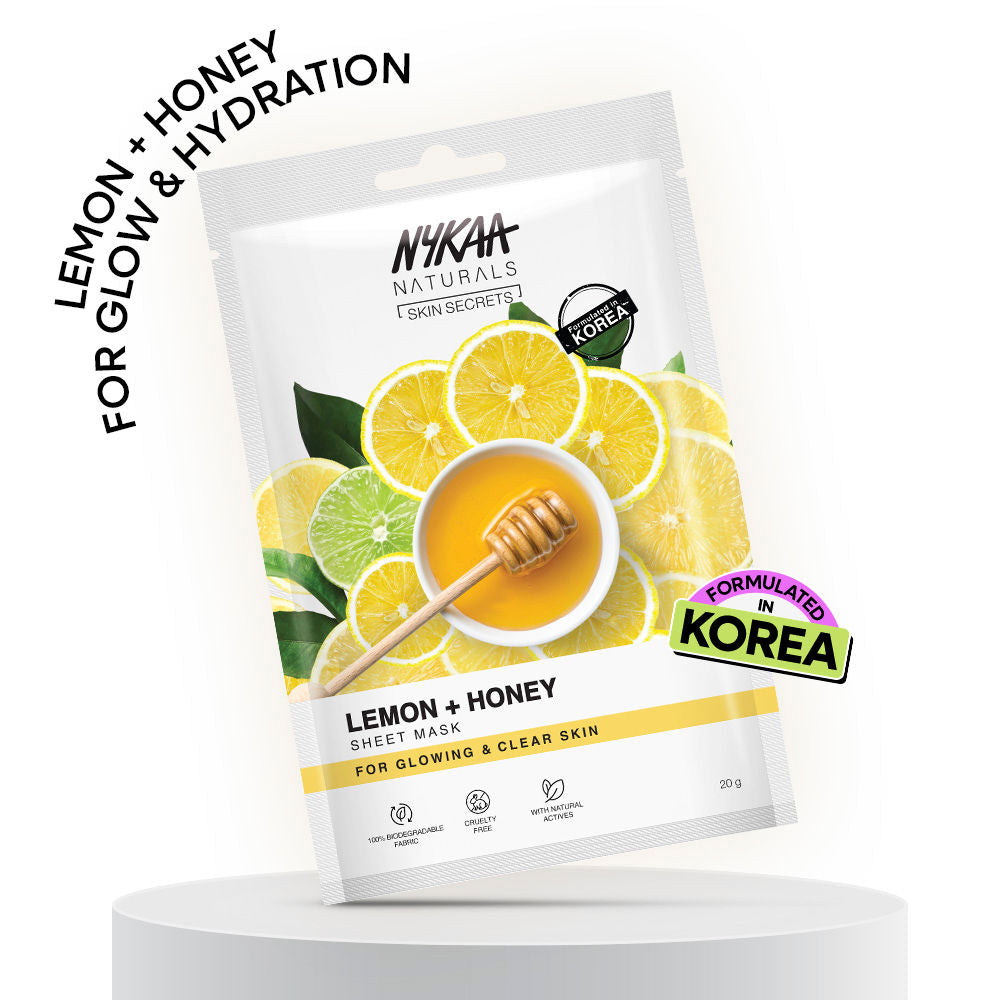 Nykaa Green Tea + Aloe Vera Sheet Mask For Hydrated Skin - Formulated in Korea - For All Skin Types