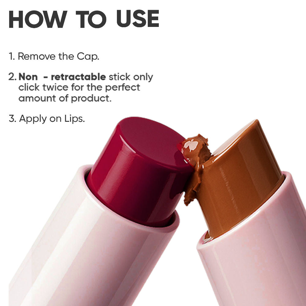 Flossy Cosmetics Tinted Lip Balm with Shea Butter & Jojoba Oil Brightens, Moisturizes Dry Lips