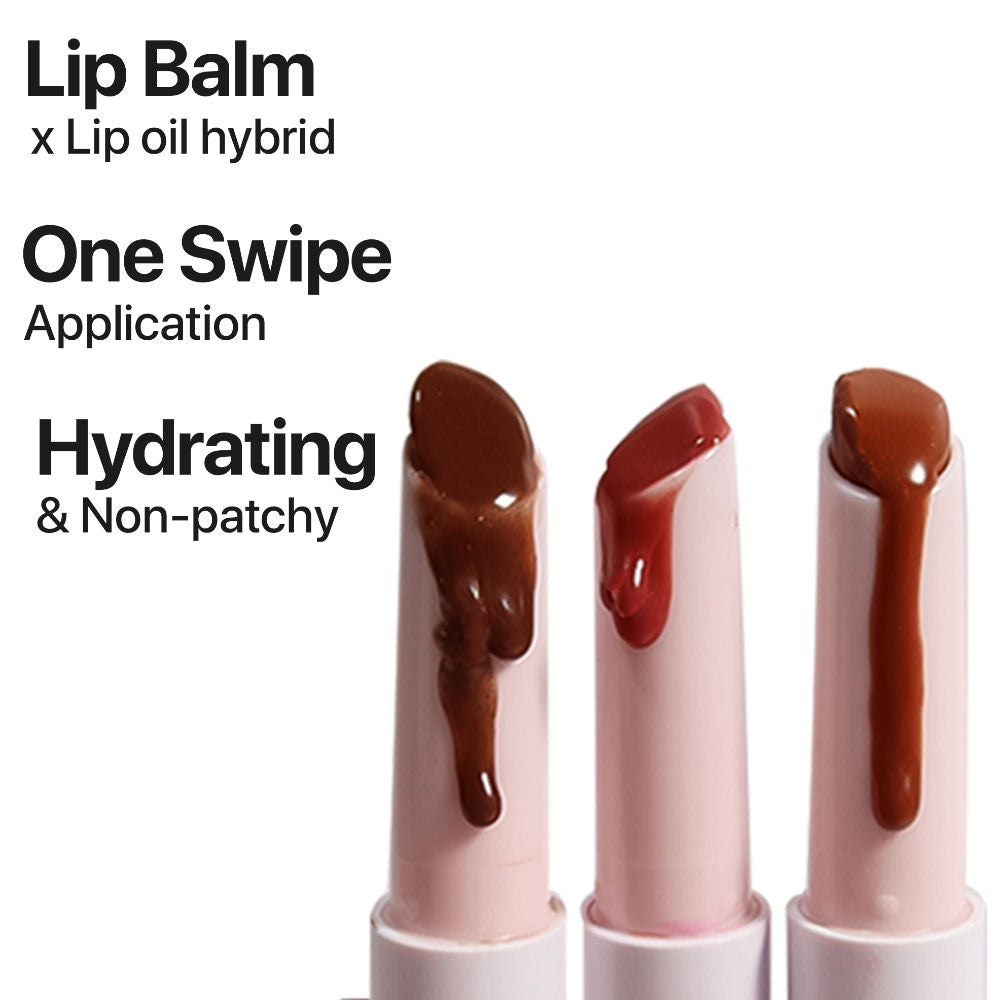 Flossy Cosmetics Tinted Lip Balm with Shea Butter & Jojoba Oil Brightens, Moisturizes Dry Lips