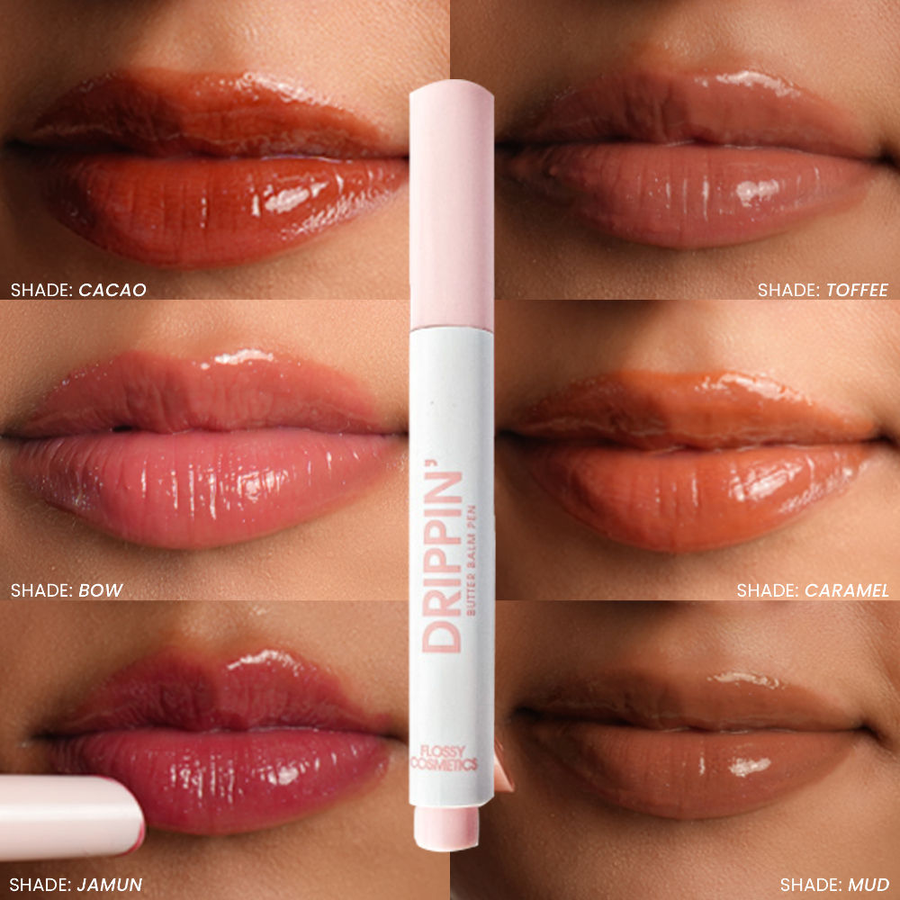 Flossy Cosmetics Tinted Lip Balm with Shea Butter & Jojoba Oil Brightens, Moisturizes Dry Lips