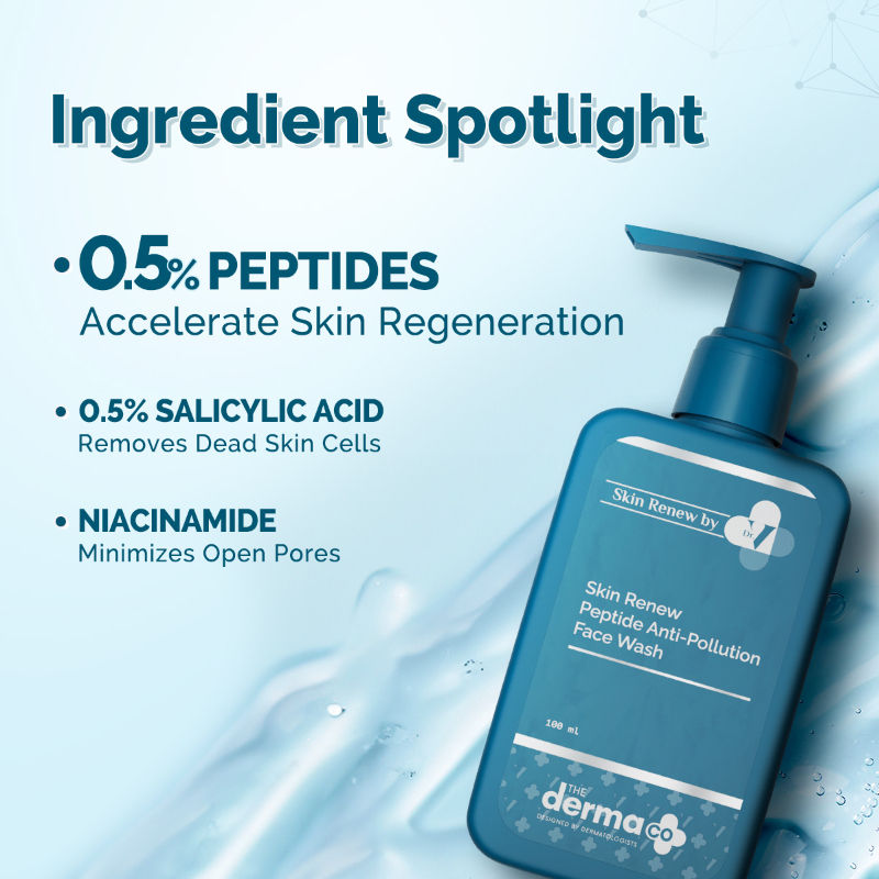 The Derma Co X Dr. V Skin Renew Peptide Anti-Pollution Face wash
