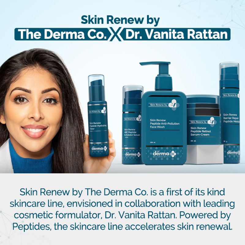 The Derma Co X Dr V Skin Renew Peptide Hydrating Toner with Hyaluronic Acid for All Skin Types