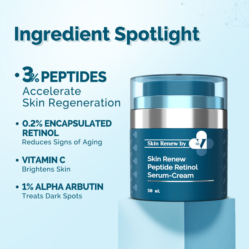The Derma Co X Dr. V Skin Renew Peptide Retinol Serum Cream