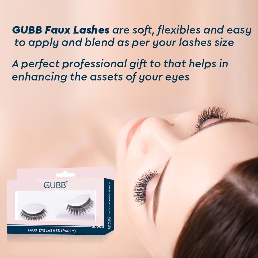 GUBB Eyelash Set With Glue, False Eyelashes - Party Style