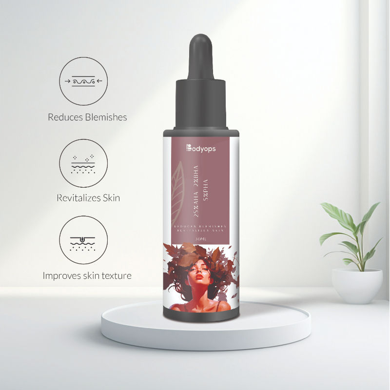 BODYOPS 25% AHA, 2% BHA and 5% PHA Peeling Solution Face Serum
