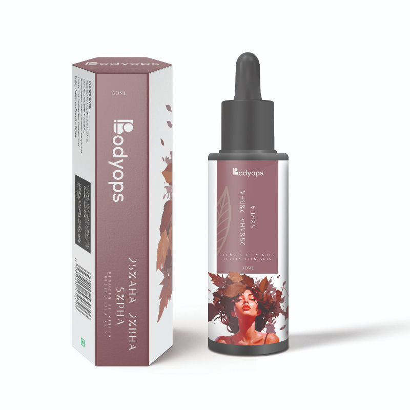 BODYOPS 25% AHA, 2% BHA and 5% PHA Peeling Solution Face Serum