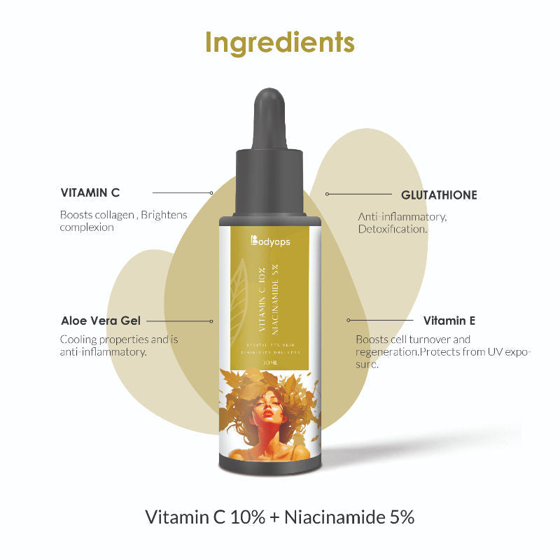 BODYOPS 10% Vitamin C + 5% Niacinamide Face Serum