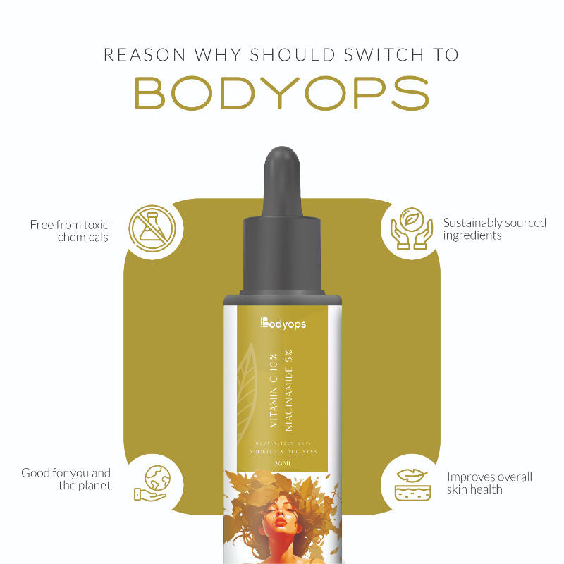 BODYOPS 10% Vitamin C + 5% Niacinamide Face Serum