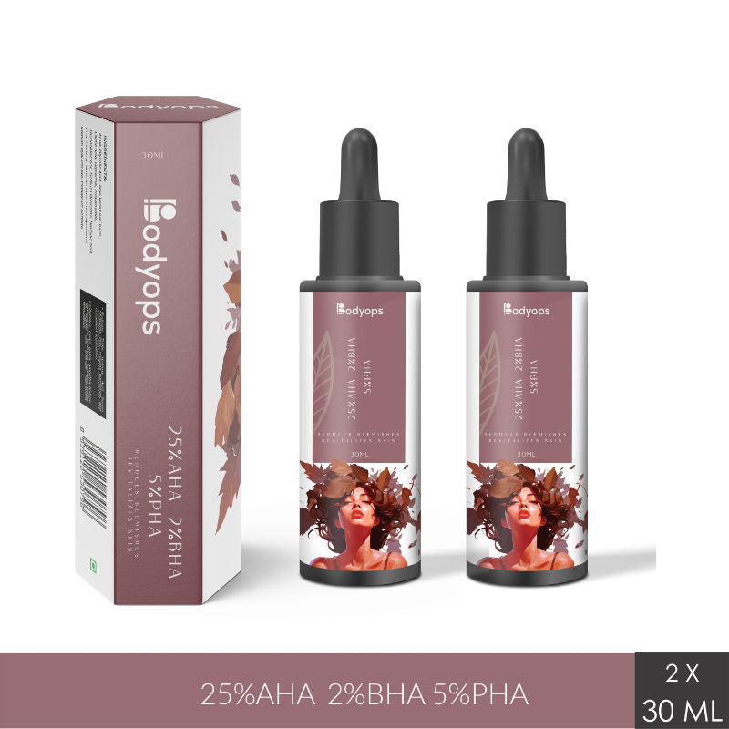 BODYOPS 25% AHA, 2% BHA and 5% PHA Peeling Solution Face Serum