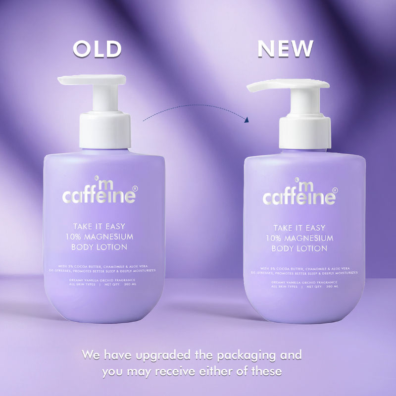 Mcaffeine 10% Magnesium Body Lotion, 3X Instant Stress Reduction Vanilla Betters Sleep & Relaxes