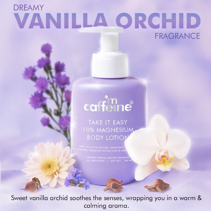 Mcaffeine 10% Magnesium Body Lotion, 3X Instant Stress Reduction Vanilla Betters Sleep & Relaxes