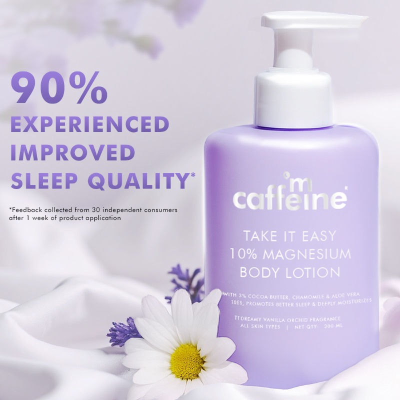 Mcaffeine 10% Magnesium Body Lotion, 3X Instant Stress Reduction Vanilla Betters Sleep & Relaxes