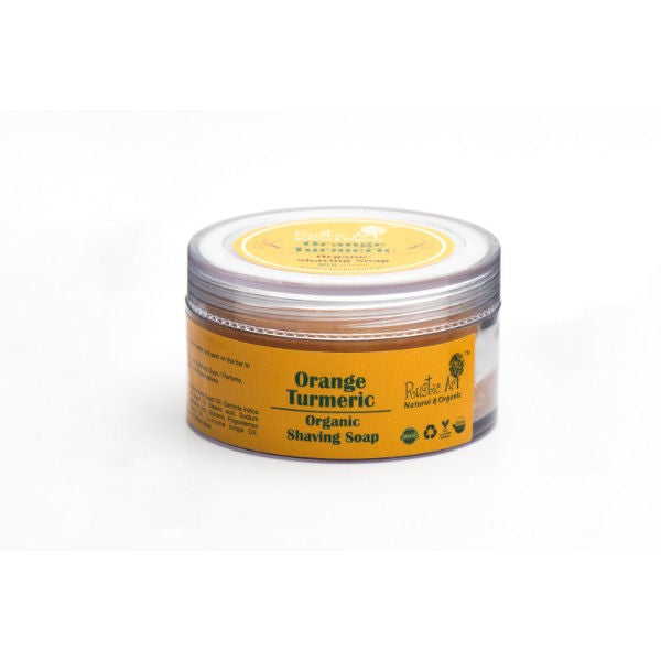 Rustic Art Natural & Organic Orange Turmeric Shaving Soap