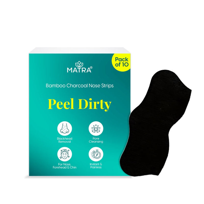 Matra Blackhead Remover Nose Strips - Charcoal Pore Cleansing For Nose, Forehead & Chin