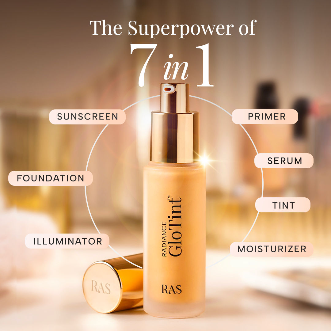 RAS Luxury Oils Radiance Glo Tint 7-In-1 Serum Skin Perfector SPF 30 PA ++++