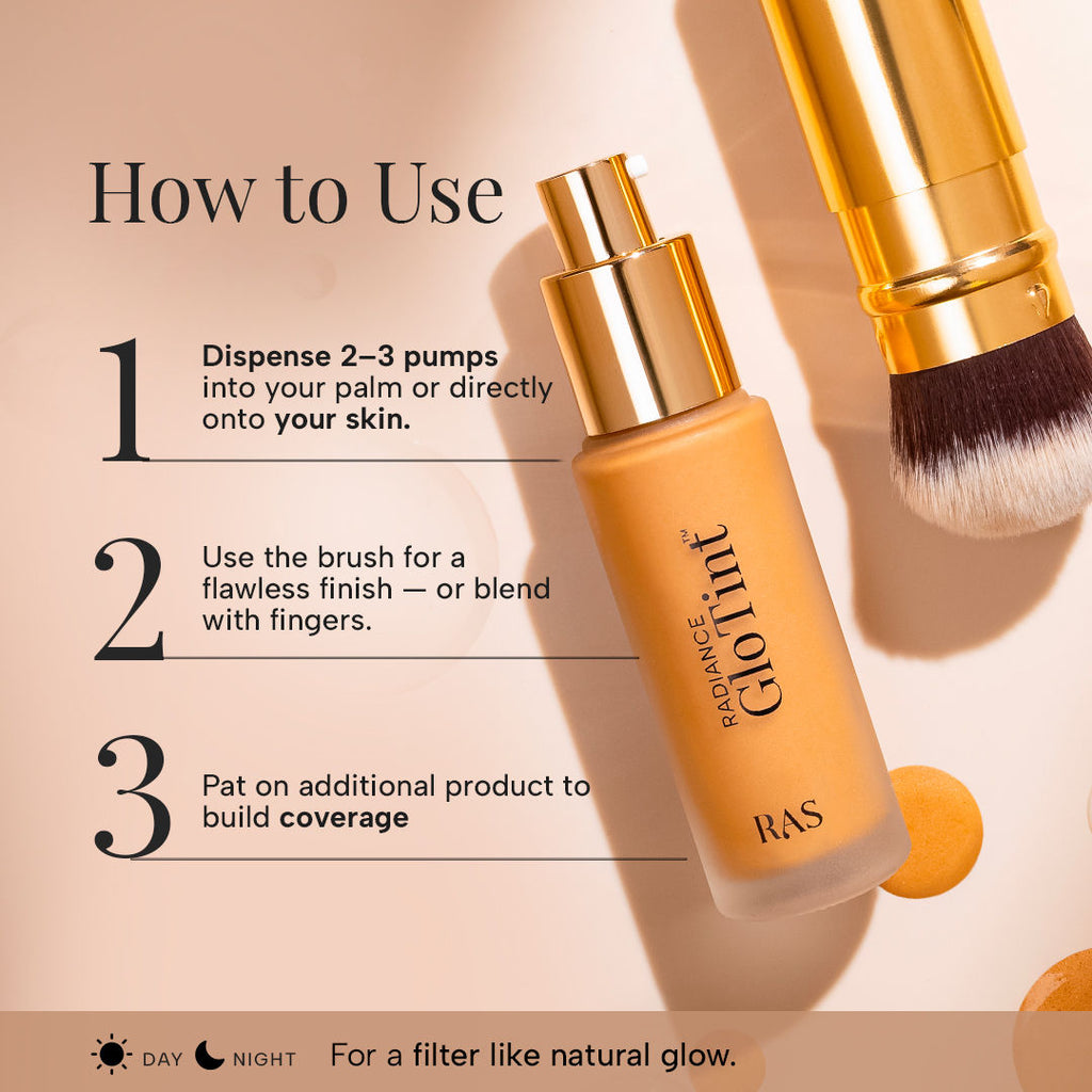 RAS Luxury Oils Radiance Glo Tint 7-In-1 Serum Skin Perfector SPF 30 PA ++++