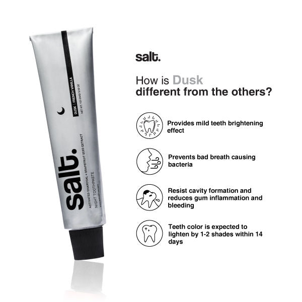 Salt. Oral Care Dusk Night Toothpaste & Eco-Friendly Squeezer Key Bundle