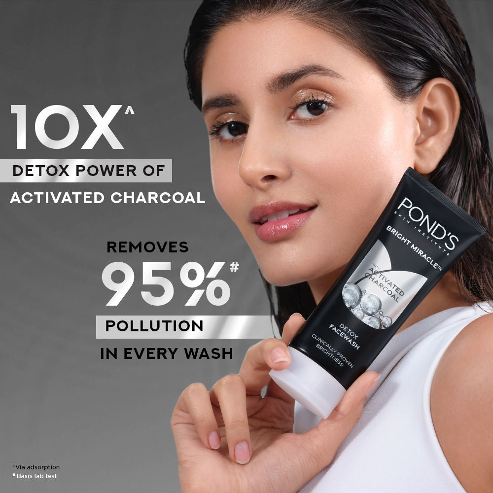Ponds Pure Detox Anti-Pollution Purity Face Wash With Activated Charcoal