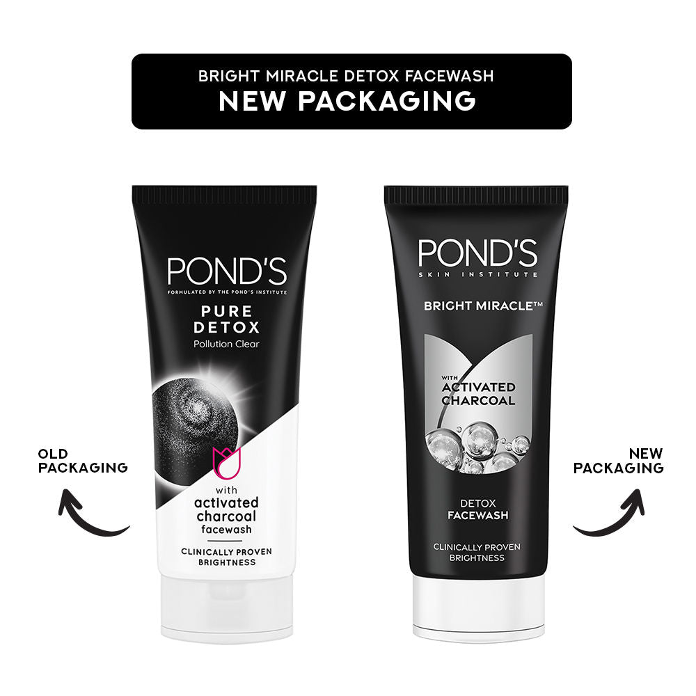 Ponds Pure Detox Anti-Pollution Purity Face Wash With Activated Charcoal