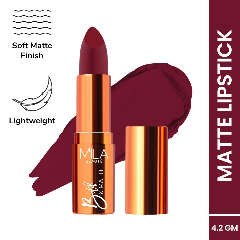 Mila Beauté Bold & Matte Long Lasting Highly Pigmented Lipstick