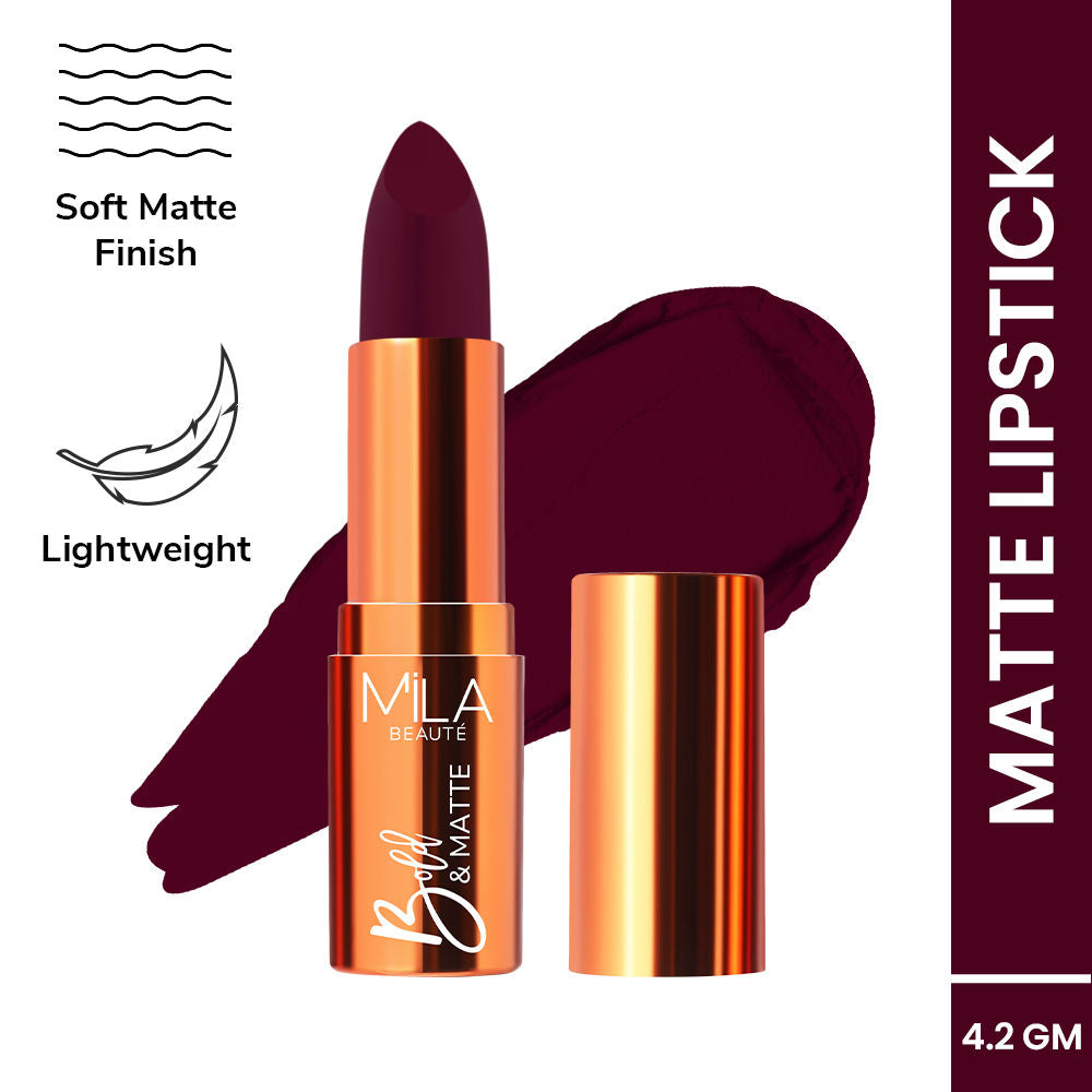 Mila Beauté Bold & Matte Long Lasting Highly Pigmented Lipstick