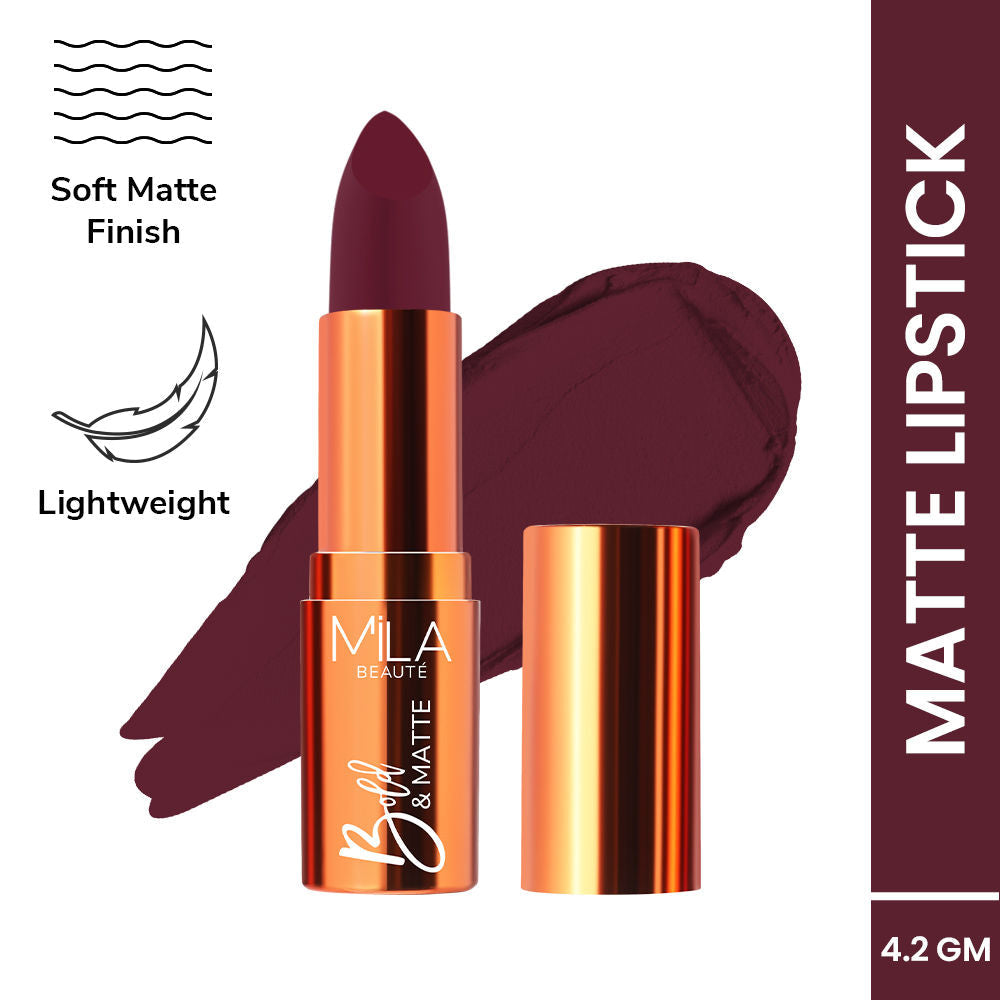 Mila Beauté Bold & Matte Long Lasting Highly Pigmented Lipstick