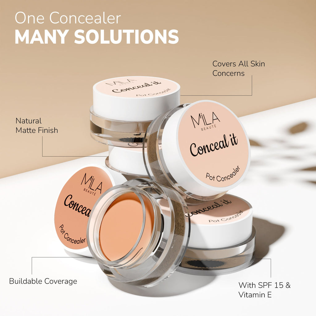 Mila Beauté Conceal It Pot Concealer Creamy Matte Finish with SPF 15