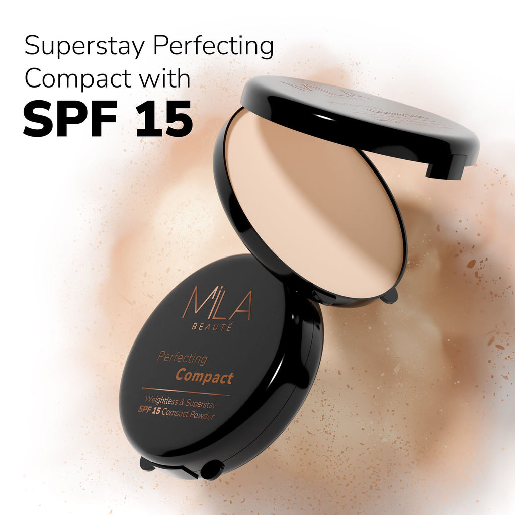 Mila Beauté Superstay Natural Matte Finish Perfecting Compact Powder with SPF 15