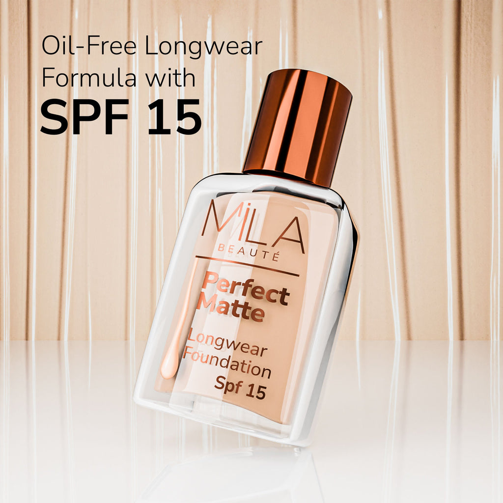 Mila Beauté Perfect Matte Longwear Foundation with SPF 15 & Oil Control Formula