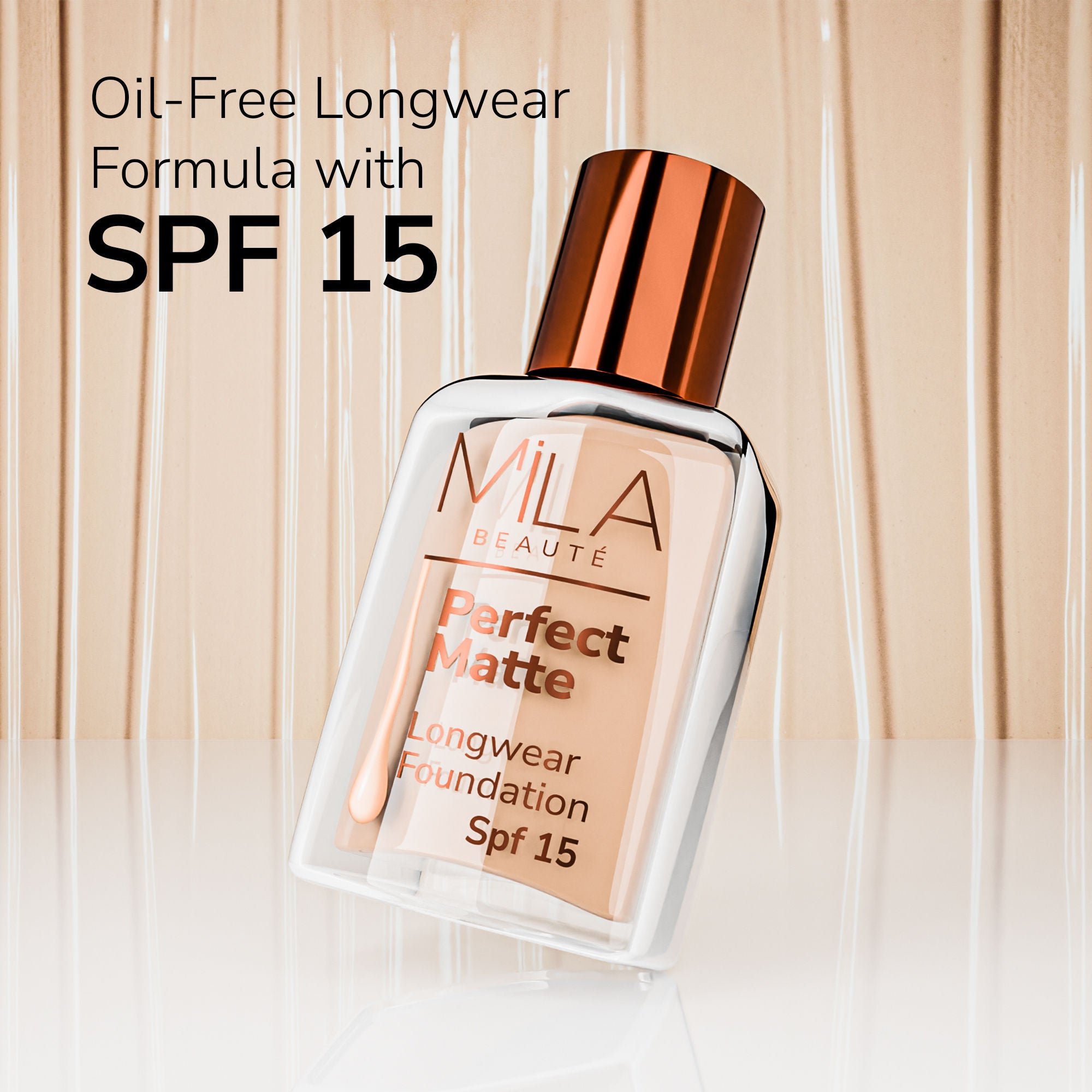 Mila Beauté Perfect Matte Longwear Foundation with SPF 15 & Oil Control Formula