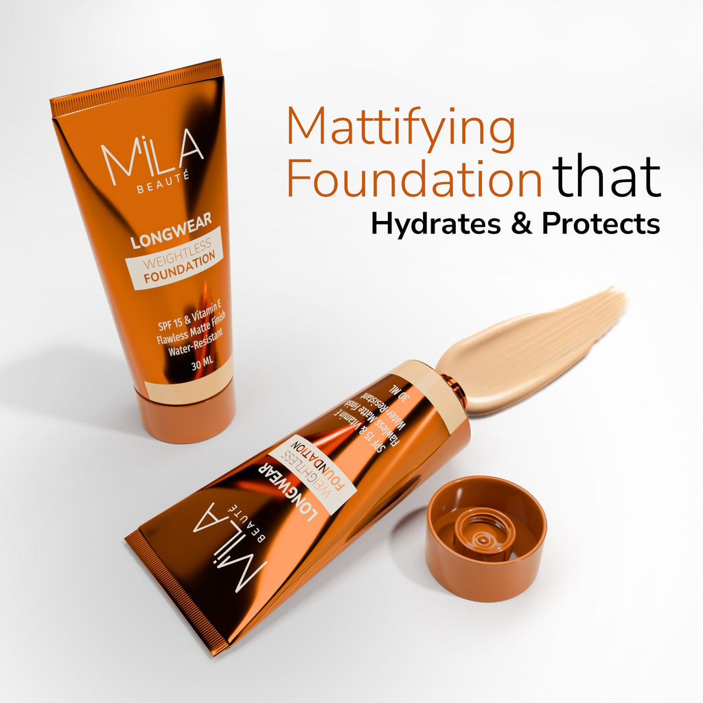 Mila Beauté Longwear Weightless Matte Finish Foundation with SPF 15
