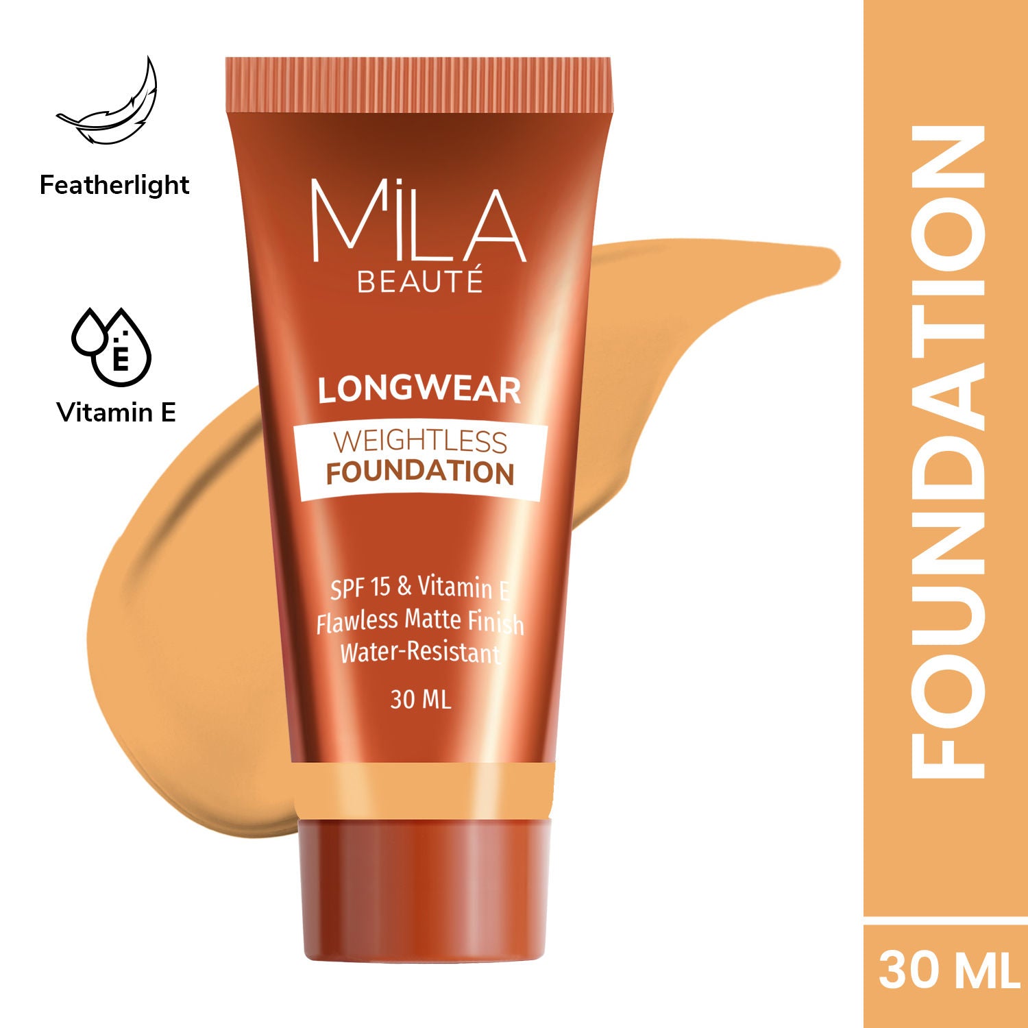 Mila Beauté Longwear Weightless Matte Finish Foundation with SPF 15