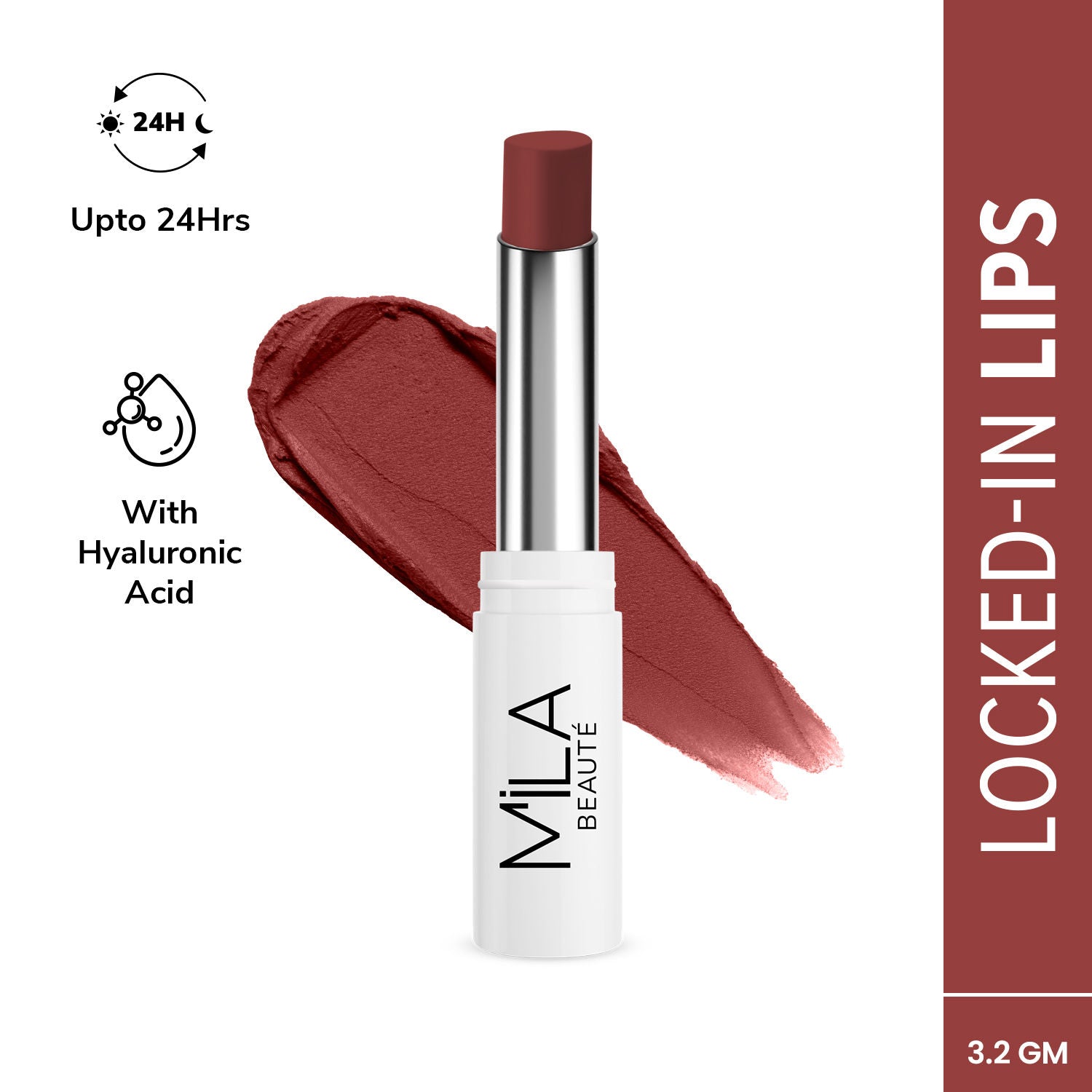 Mila Beauté 24 Hr Non-Transfer Matte Locked-In Lipstick