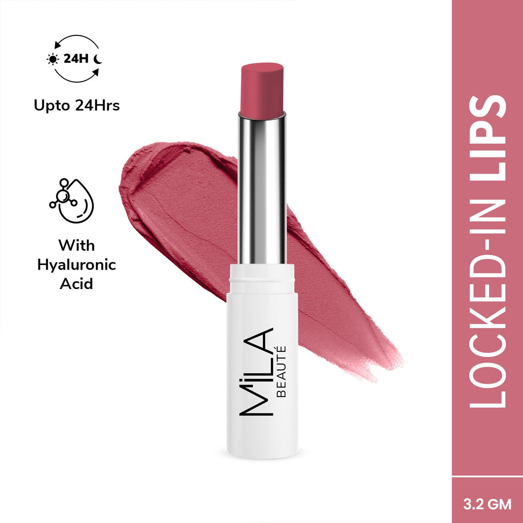 Mila Beauté 24 Hr Non-Transfer Matte Locked-In Lipstick
