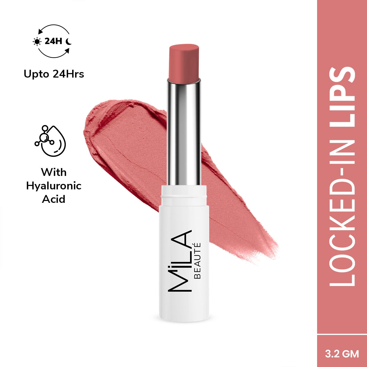 Mila Beauté 24 Hr Non-Transfer Matte Locked-In Lipstick