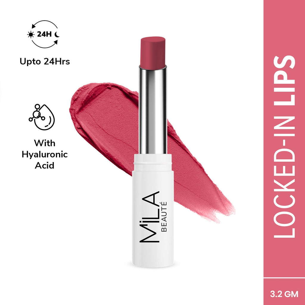 Mila Beauté 24 Hr Non-Transfer Matte Locked-In Lipstick