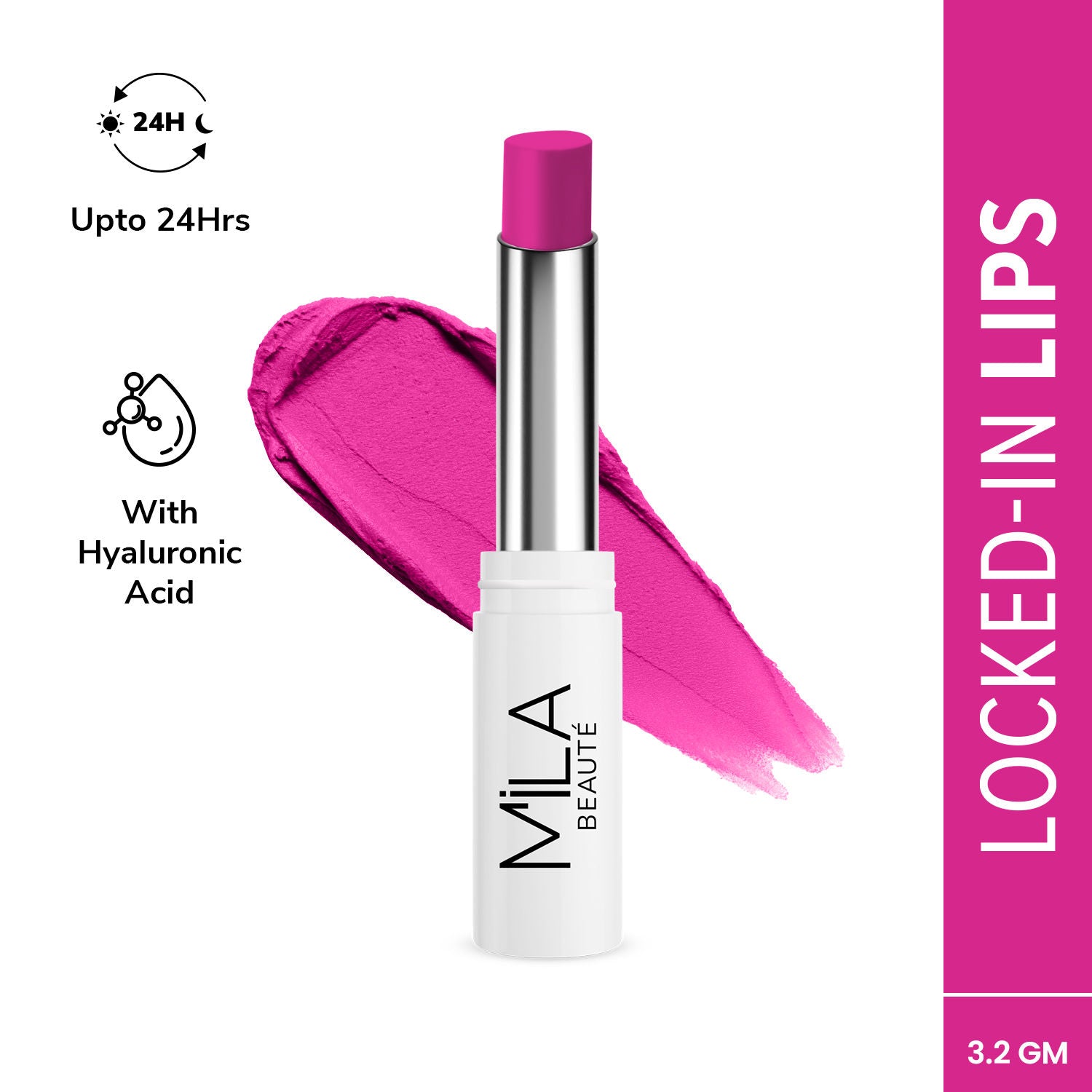 Mila Beauté 24 Hr Non-Transfer Matte Locked-In Lipstick
