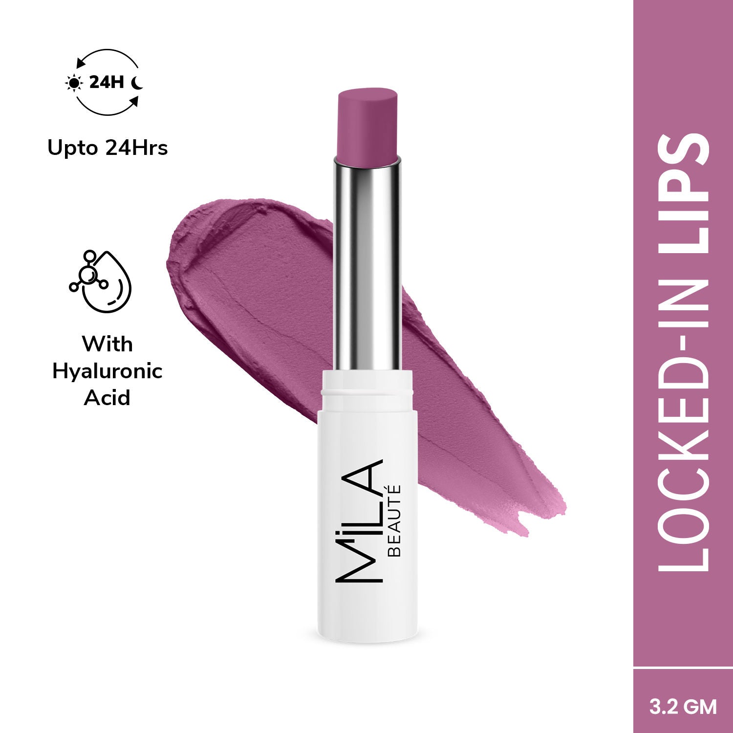 Mila Beauté 24 Hr Non-Transfer Matte Locked-In Lipstick