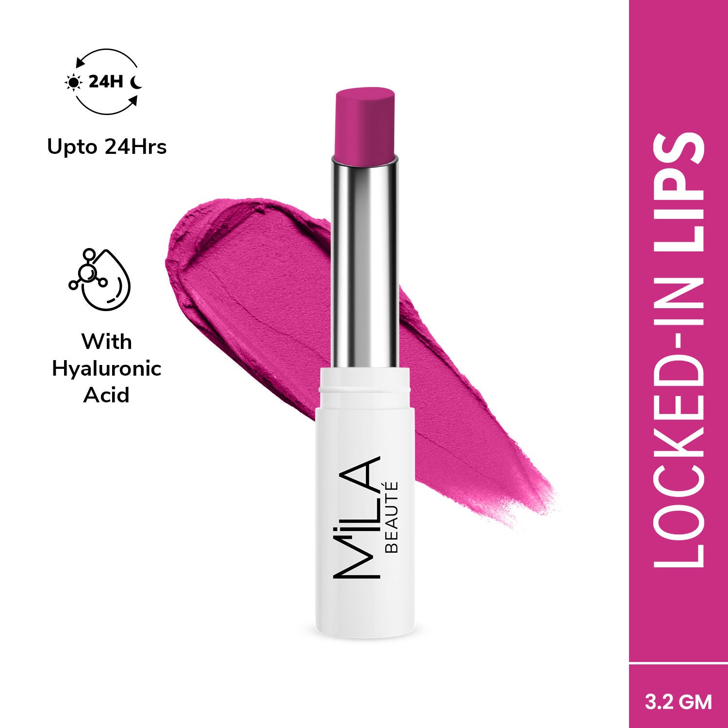 Mila Beauté 24 Hr Non-Transfer Matte Locked-In Lipstick