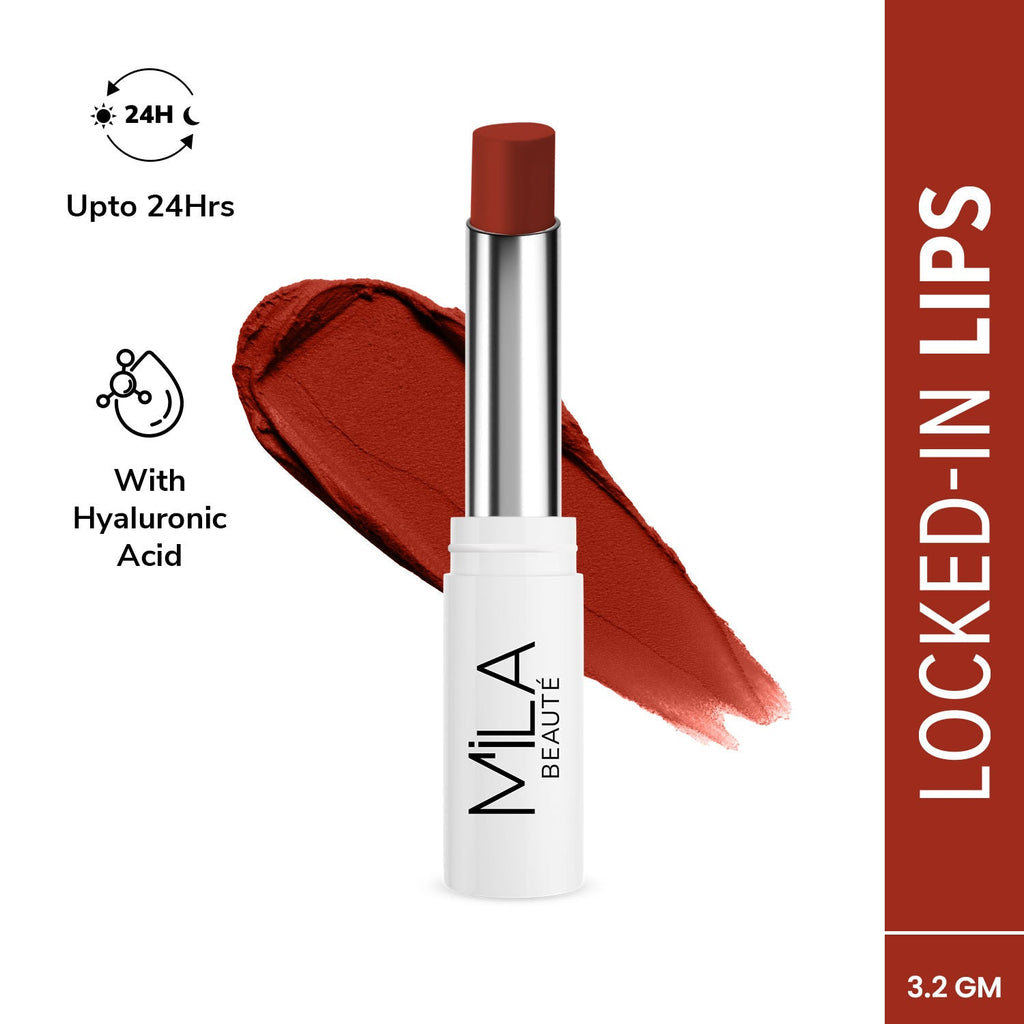Mila Beauté 24 Hr Non-Transfer Matte Locked-In Lipstick