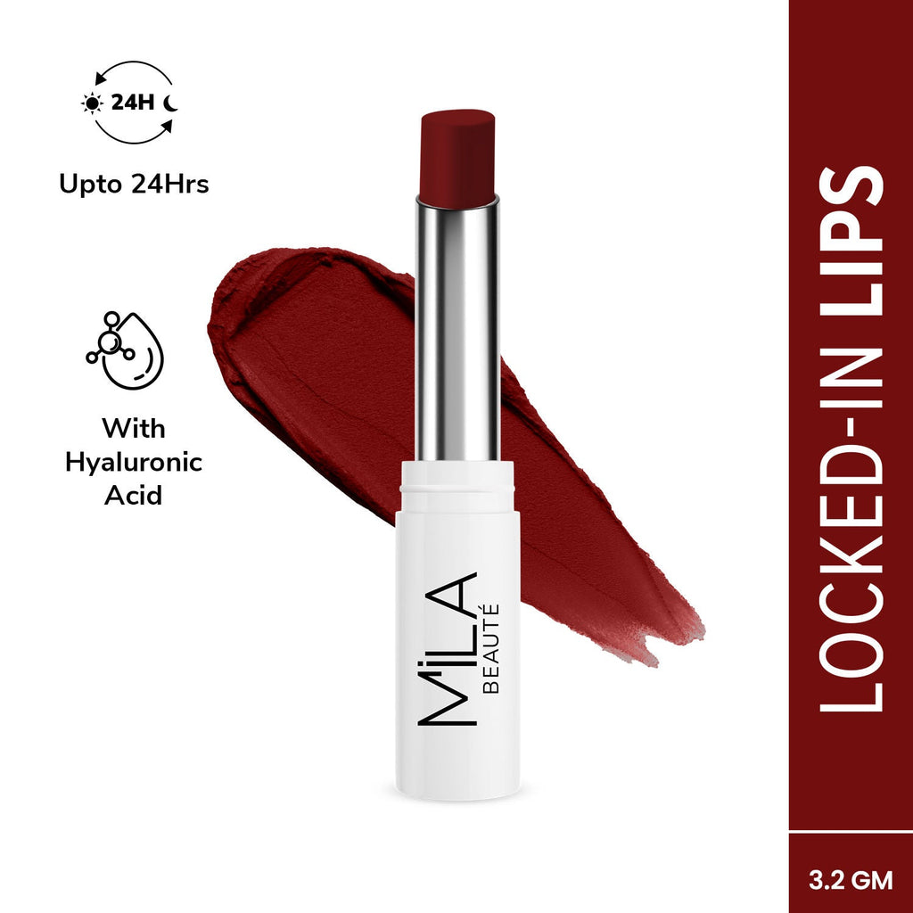 Mila Beauté 24 Hr Non-Transfer Matte Locked-In Lipstick