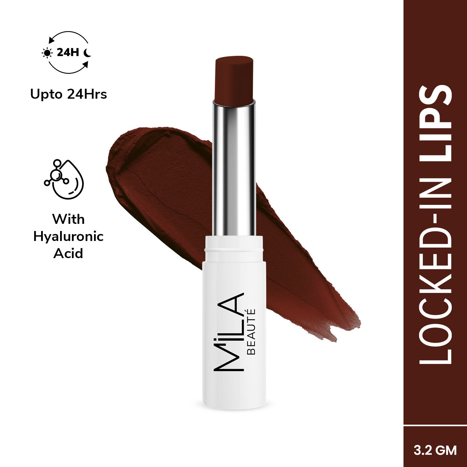 Mila Beauté 24 Hr Non-Transfer Matte Locked-In Lipstick